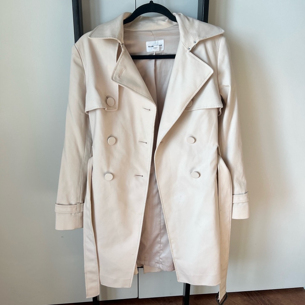 Club Monaco Lined Double-Breasted Trench Coat